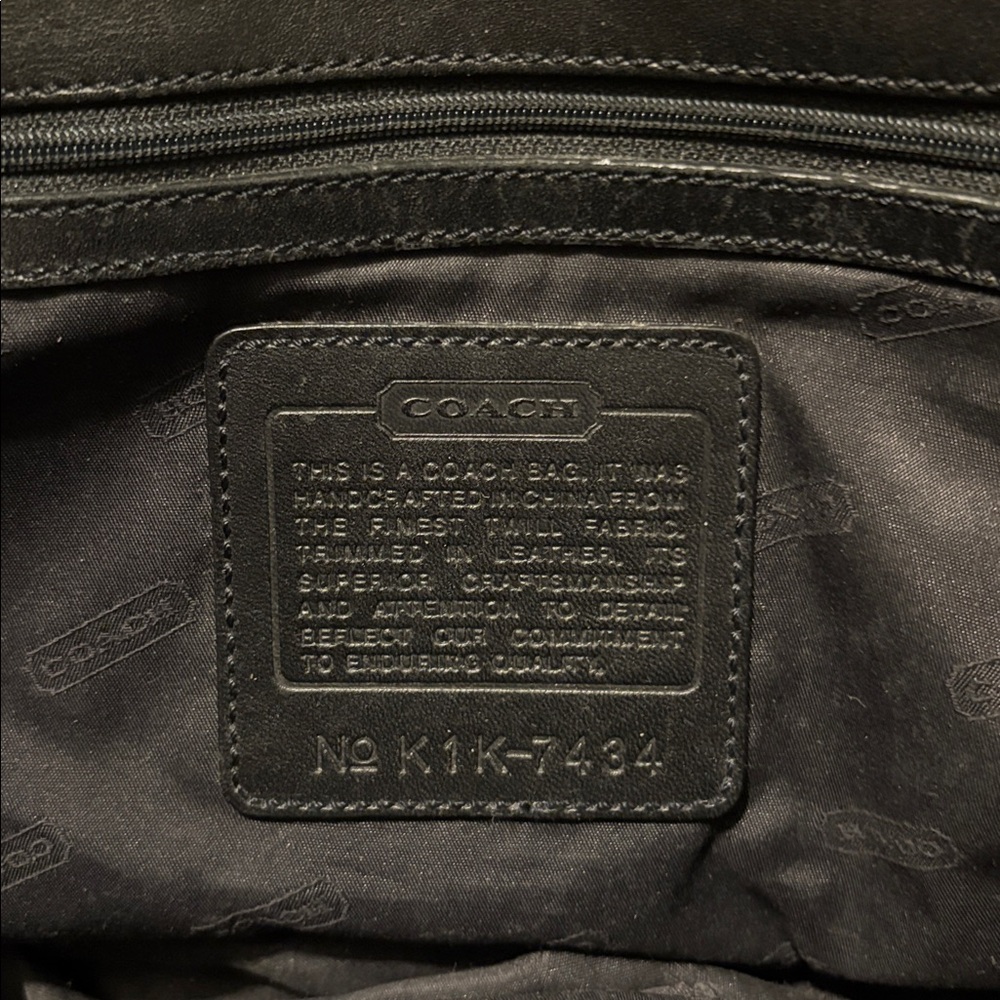 Coach Classic K1K 7434 Vintage Black Twill & Leather Carryall Bag - Picture 5 of 11